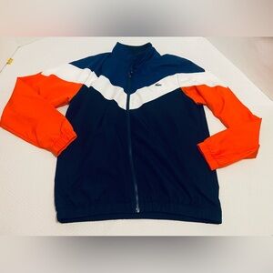 Men’s Lacoste Navy Orange Full Zip Jacket, XL. Excellent Condition